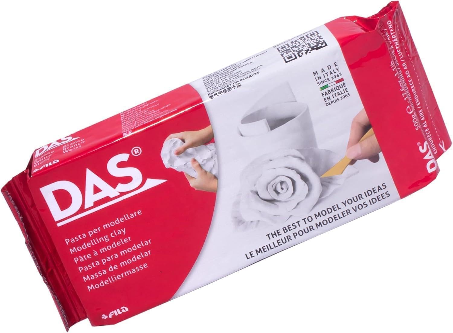 Massa para Modelar DAS Branco 500g: Ideal para Esculturas e Artesanato
