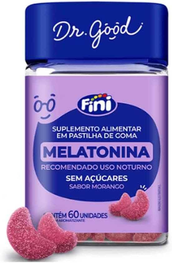 Melatonina Sabor Morango Dr. Good Fini: Suplemento em Gomas Mastigáveis