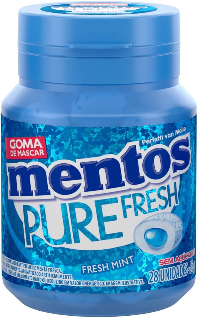 Mentos Pure Fresh Mint: Gomas de Mascar Sem Açúcar em Pote