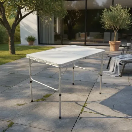 Mesa Dobrável Vira Maleta em Alumínio 90x60cm Portátil