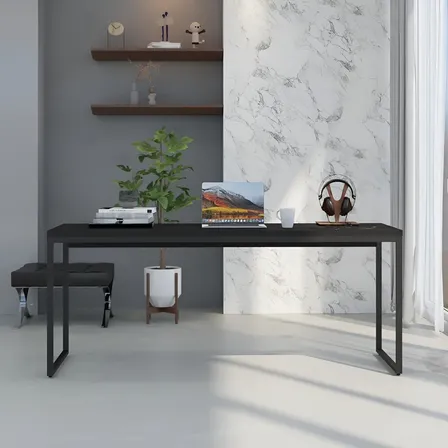 Mesa Para Escritório Diretor 1,80m Dynamica Preto Ônix