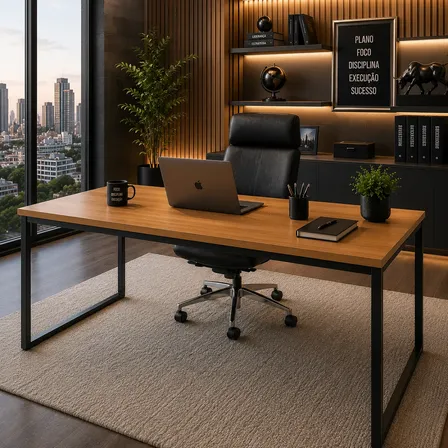 Mesa de Escritório Industrial 150cm para Home Office