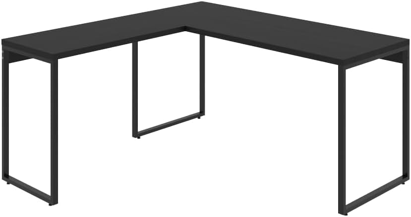 Mesa de Escritório em L Estilo Industrial 1,50m Kuadra Compace