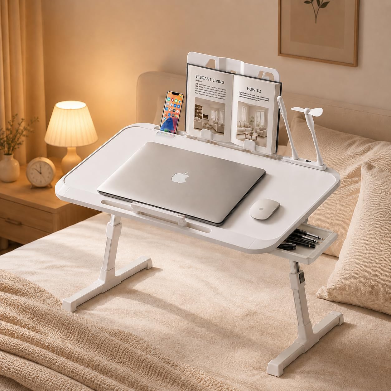 Mesa para Notebook Portátil com Ajuste de Altura e Ângulo (60x40cm)