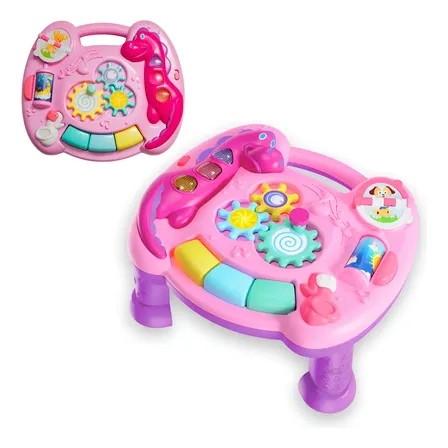 Mesinha de Atividades Infantil Didática e Interativa Rosa
