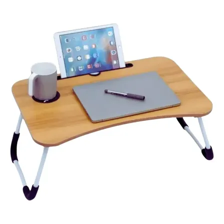 Mesinha de Colo em MDF para Notebook e Tablet com Porta Copos