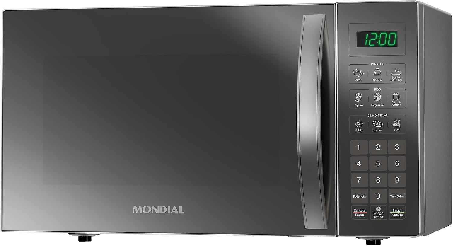 Micro-Ondas Mondial 34L Espelhado: Potência e Design para sua Cozinha