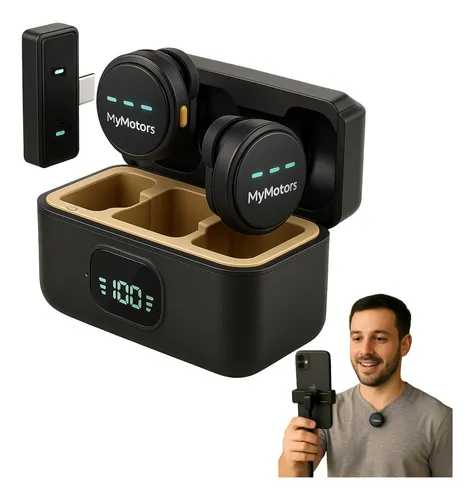 Microfone de Lapela Mymotors Sem Fio Tipo C