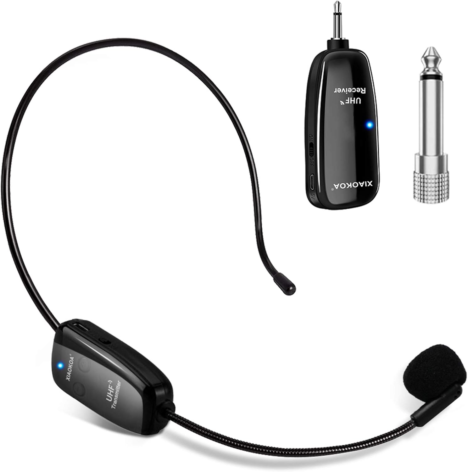 Microfone Sem Fio UHF 2 em 1 com Transmissão de 50m