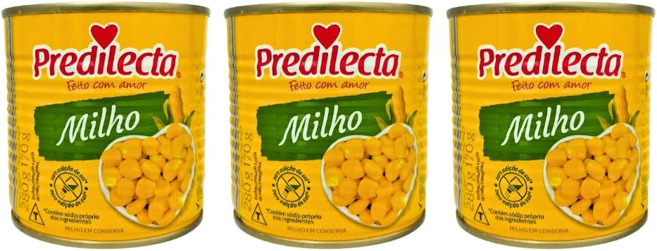 Milho Verde em Lata Predilecta 170g - Kit com 3 Unidades