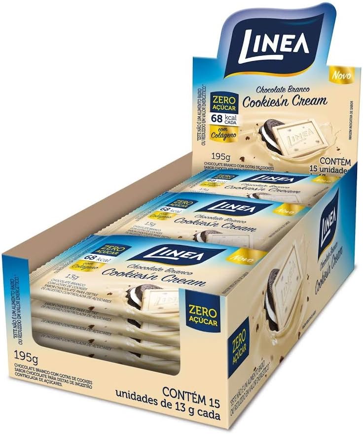 Mini Chocolate Branco Cookies'N Cream Linea – 13g