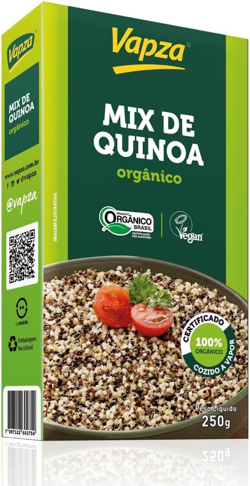 Mix de Quinoa Orgânica 250g Vapza: Praticidade e Nutrição