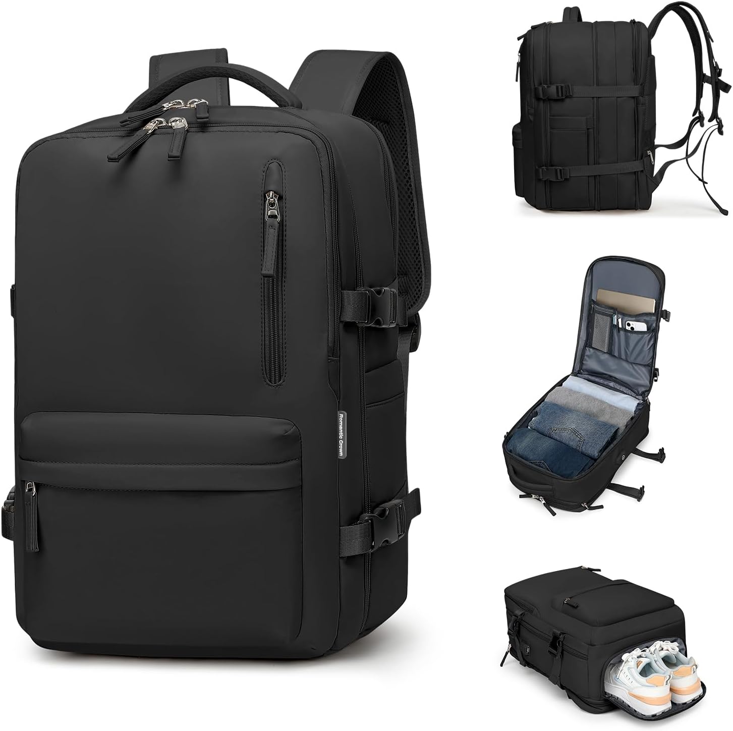 Mochila de Viagem Expansível Romantic Crown: Versatilidade para Notebook e Voo