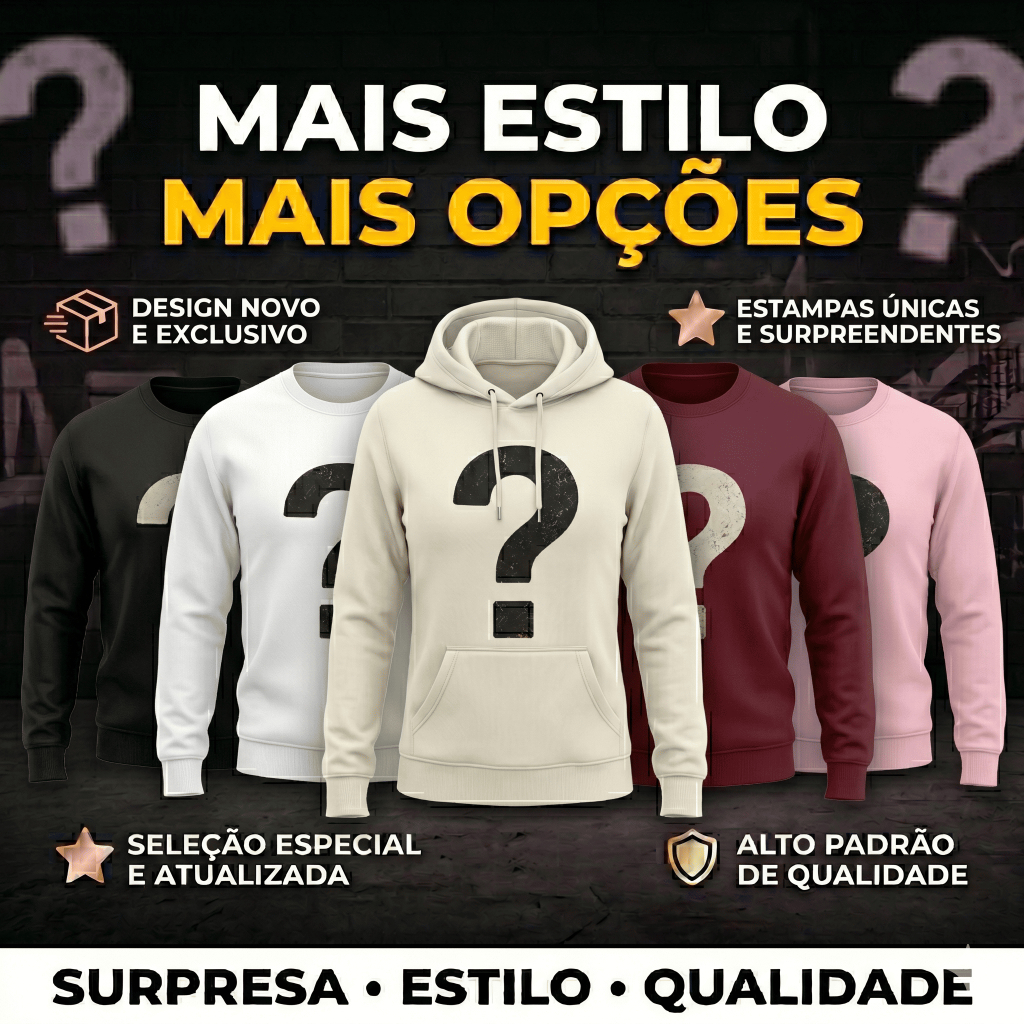 Moletom Masculino Streetwear Flanelado com Capuz Estampa Surpresa