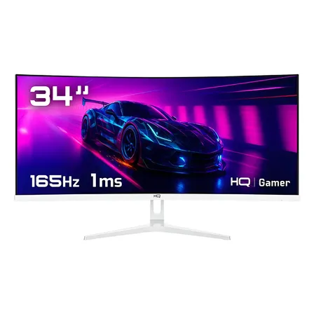Monitor Gamer 34 Curvo Branco 165Hz 1ms HQ Hqw34c16