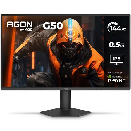 Monitor Gamer AOC AGON G50 24": 144Hz e 0,5ms para máxima fluidez