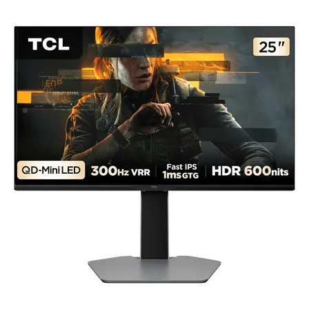 Monitor Gamer TCL 25G64: 300Hz e Tecnologia Mini LED