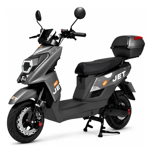 Moto Scooter Elétrica Jet 1000w Litio Sem Cnh Autopropelido Cinza-escuro 60v