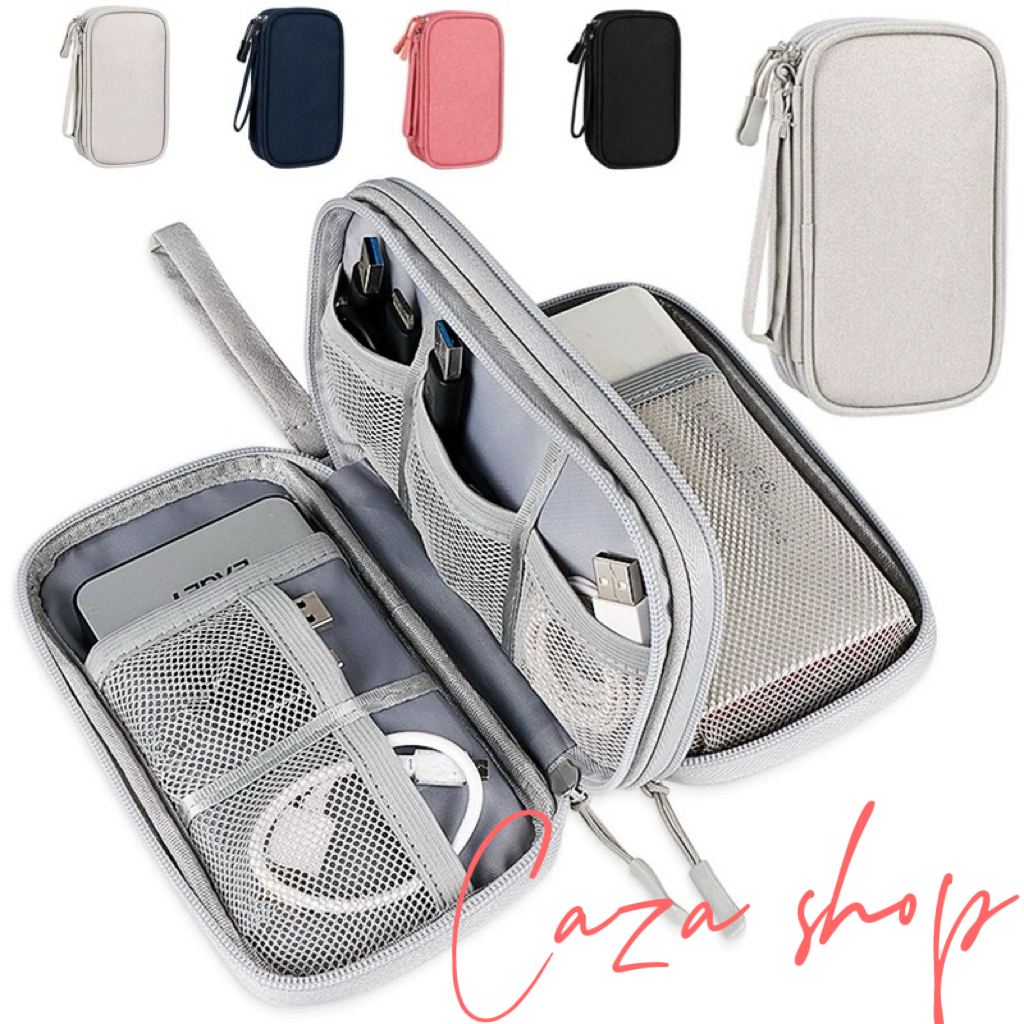 Necessaire Organizadora Portátil para Cabos e Acessórios Eletrônicos
