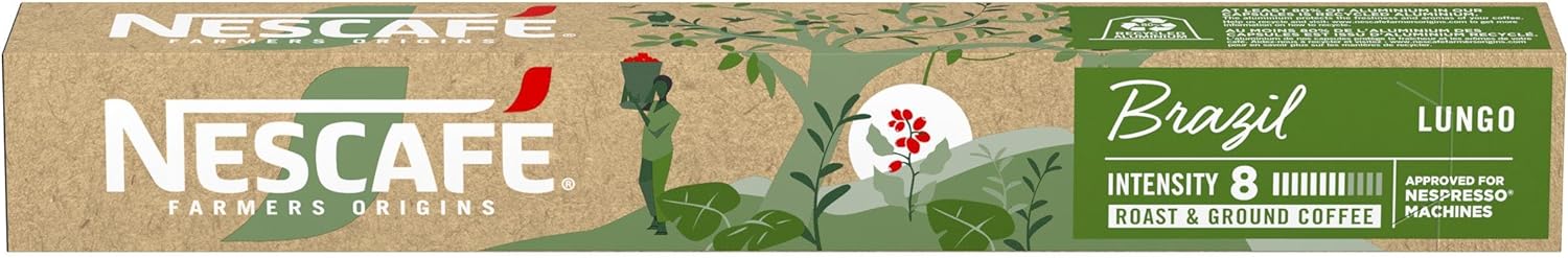 Nescafé Farmers Origins Brazil: Cápsula Compatível Nespresso