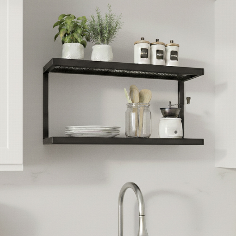 Nicho Organizador Prateleira Multiuso 40 x 22 x 14cm Preta