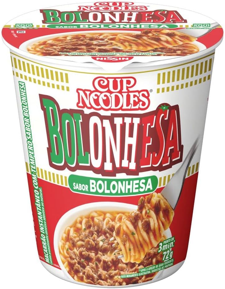 Nissin Cup Noodles Sabor Bolonhesa 72g: Praticidade no Dia a Dia