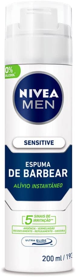 NIVEA MEN Espuma de Barbear Sensitive: Proteção para Pele Sensível