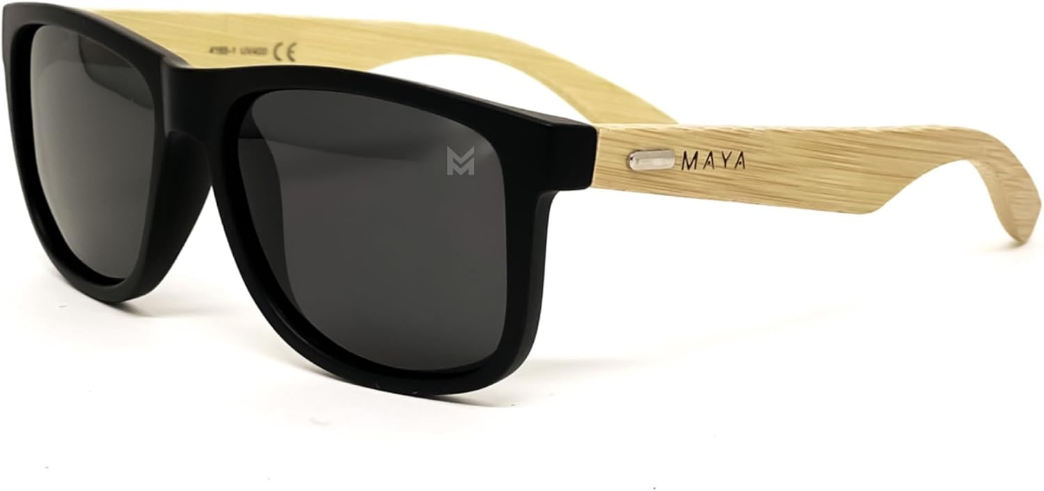 Óculos De Sol Quadrado Bambu Premium Maya Classic