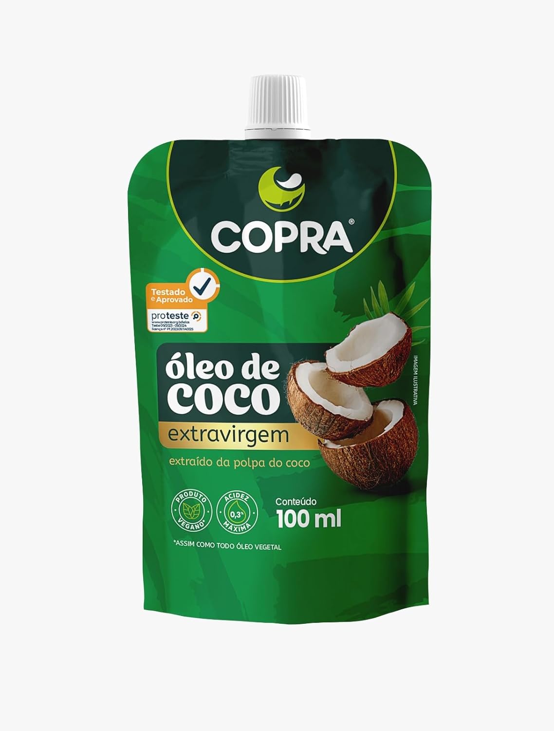 Óleo de Coco Extra Virgem Copra Stand Pouch 100ml
