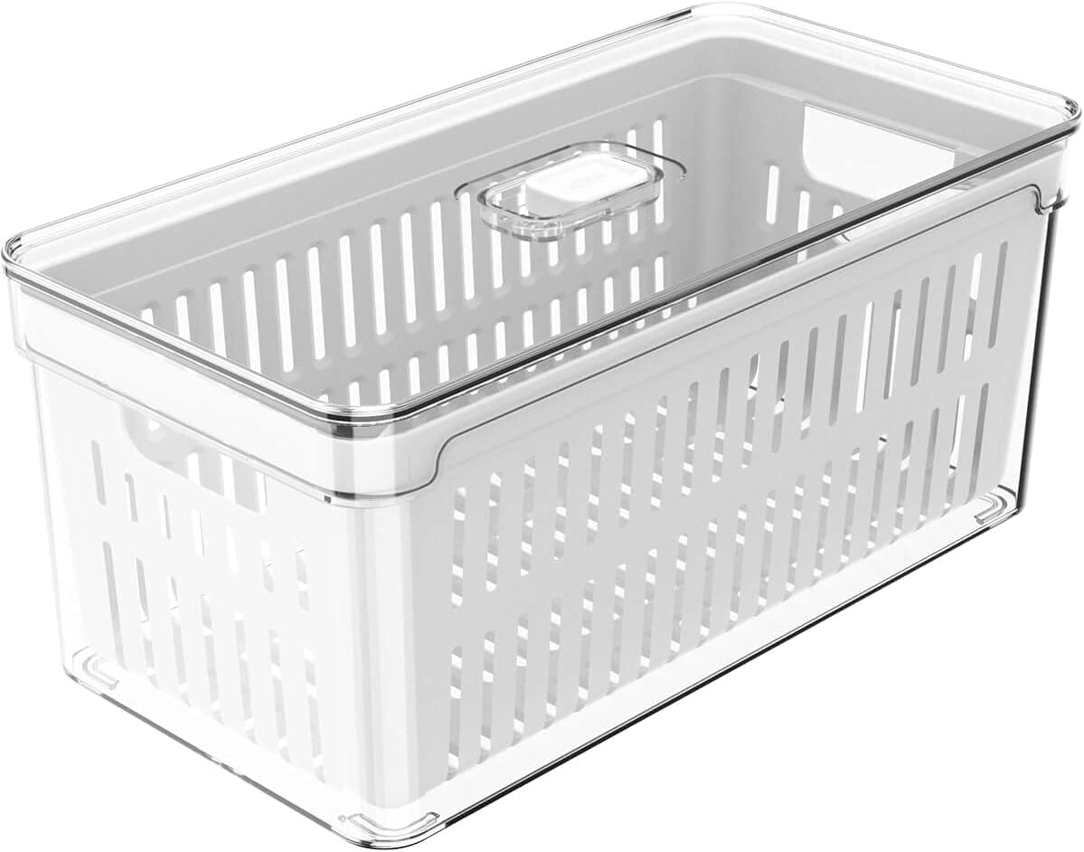 Ou Organizador de Geladeira com Cesto 5L Clear Fresh