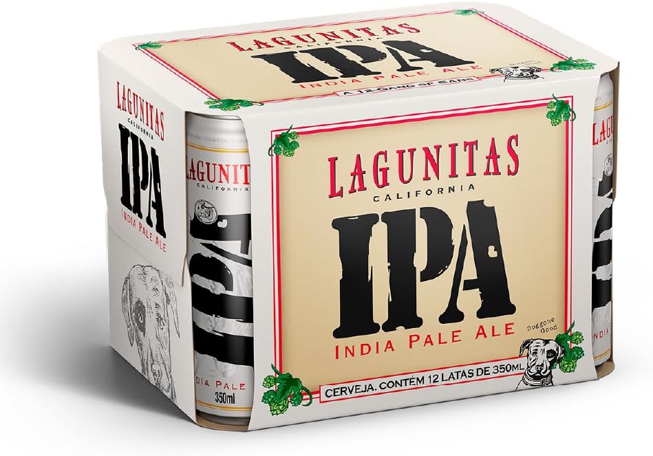 Pack Cerveja Lagunitas IPA Lata 350ml (12 Unidades)