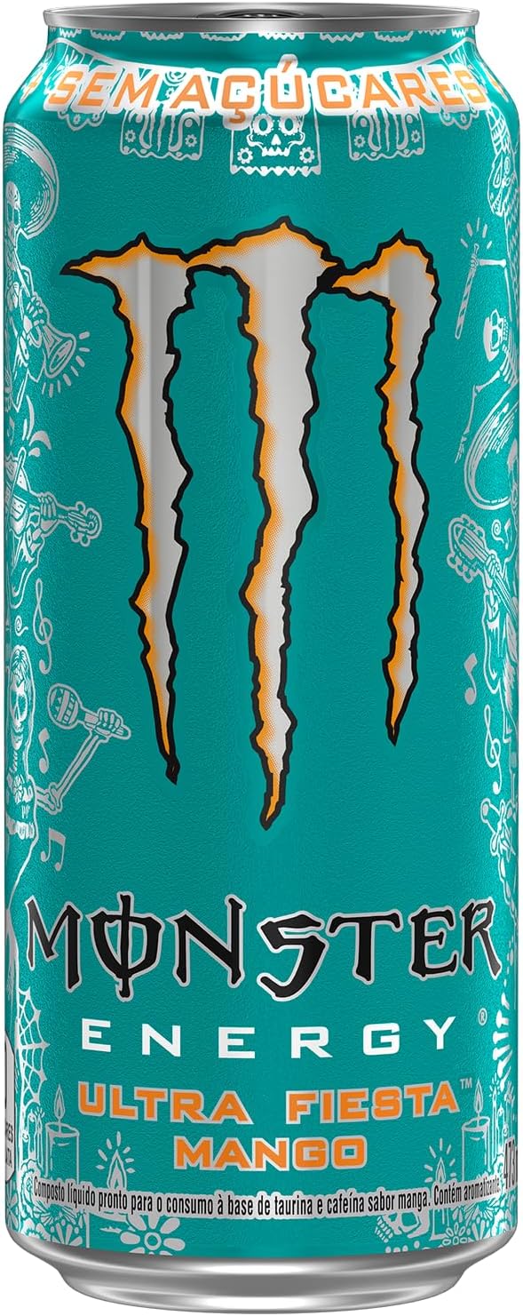 Pack Monster Energy Mango Loco e Ultra Fiesta 473ml - 6 Unidades