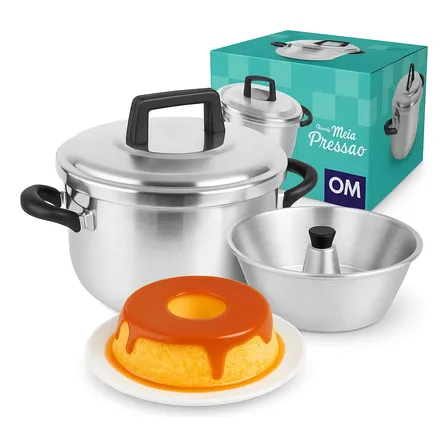 Panela De Meia Pressão Luxo 3,5L Branca