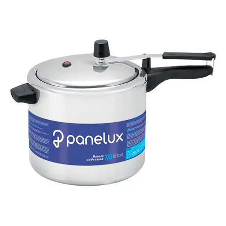 Panela de Pressão Panelux 7 Litros em Alumínio Polido
