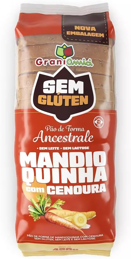 Pão de Forma Ancestrale Mandioquinha com Cenoura 420g
