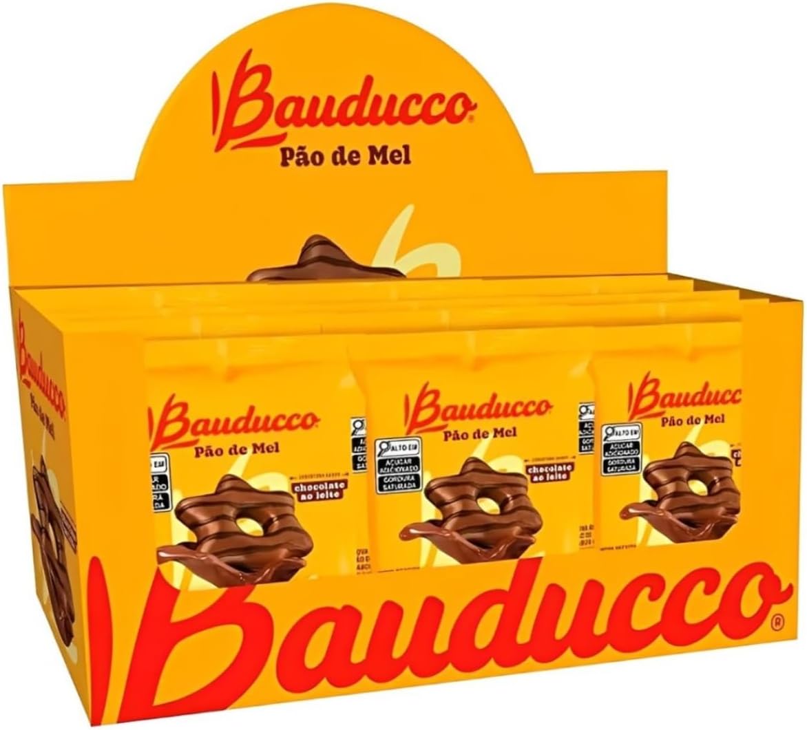 Pão de Mel Bauducco 30g - Display com 15 Unidades