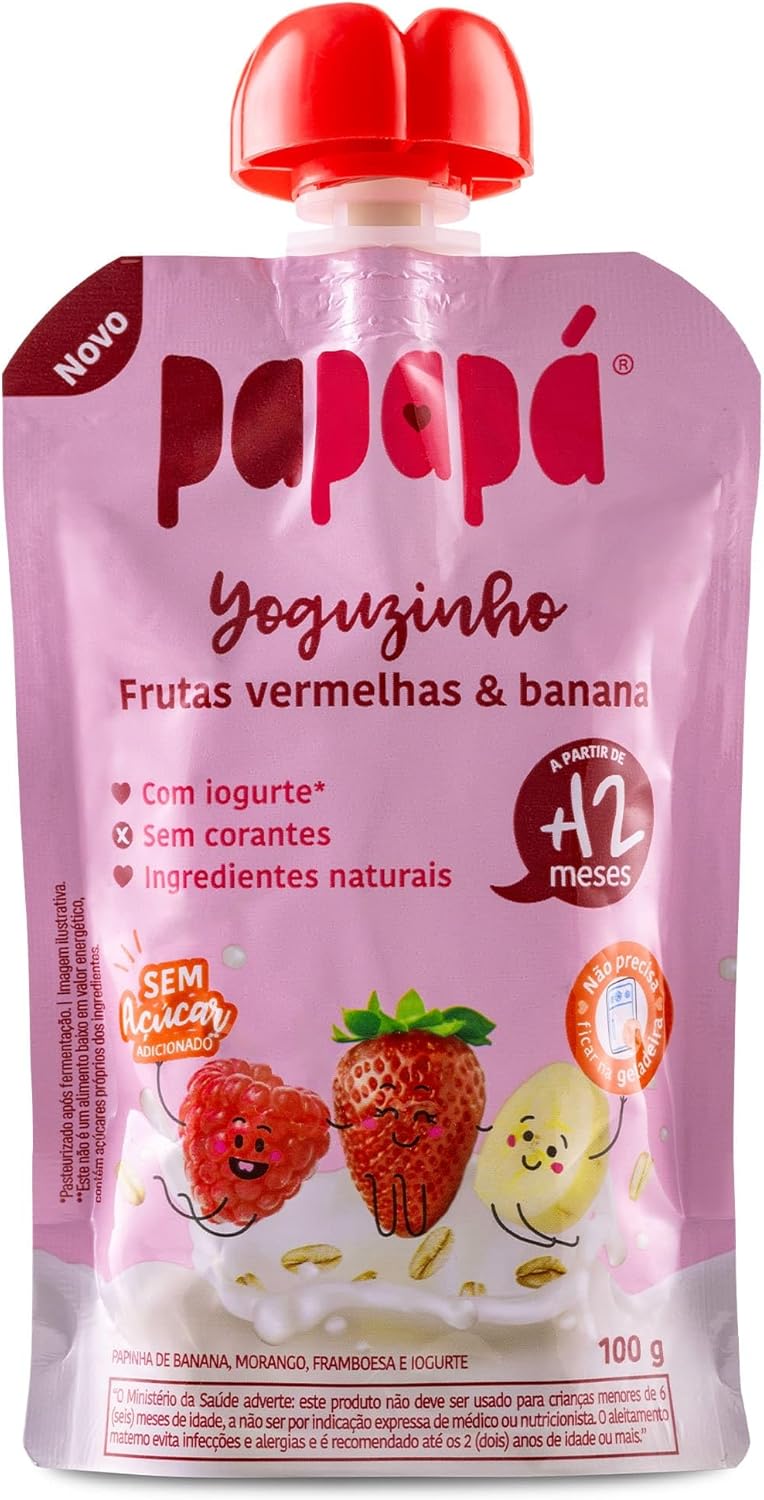 Papapá Yoguzinho: Iogurte com Frutas para Bebês Sem Açúcar