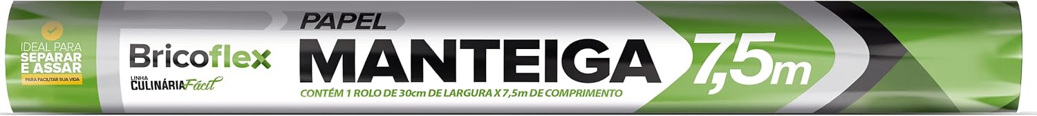 Papel Manteiga Bricoflex 30cm x 7,5m