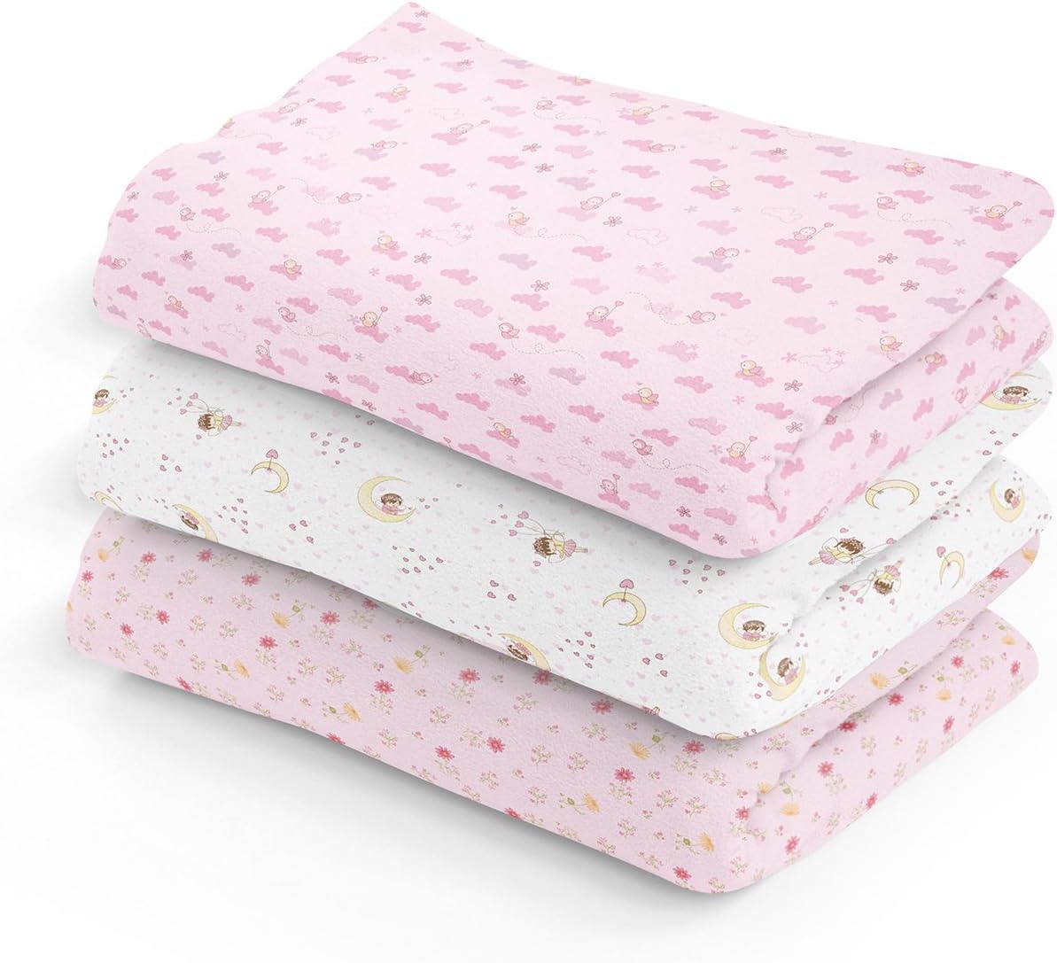 Kit Cueiro Flanelado Papi Estampado 80cm x 60cm com 3 Unidades