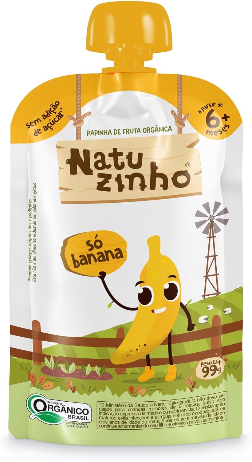 Papinha Orgânica Natuzinho Sabor Banana 99g