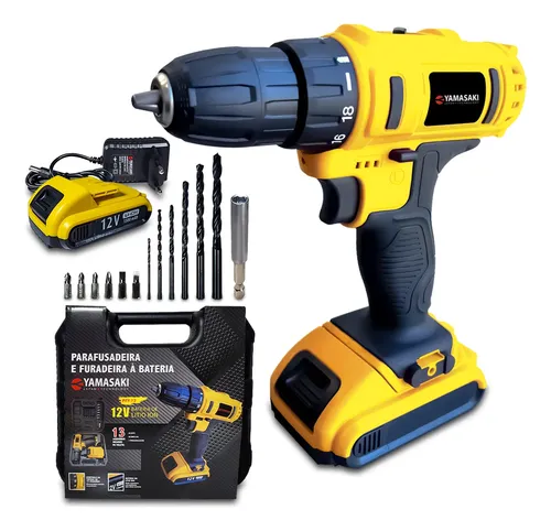 Parafusadeira e Furadeira 12V com Maleta de Acessórios