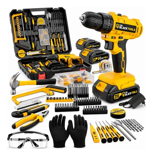 Parafusadeira e Furadeira de Impacto 21V com Kit 147 Peças