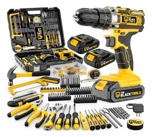 Parafusadeira Furadeira de Impacto The Black Tools 147 Peças TBKIT17