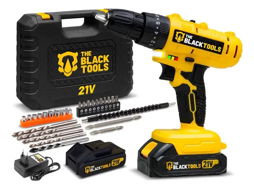 Parafusadeira E Furadeira De Impacto 3/8 The Black Tools TB21-PZ com 2 Baterias