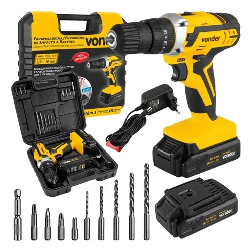Parafusadeira e Furadeira de Impacto Vonder PFV238i 20V