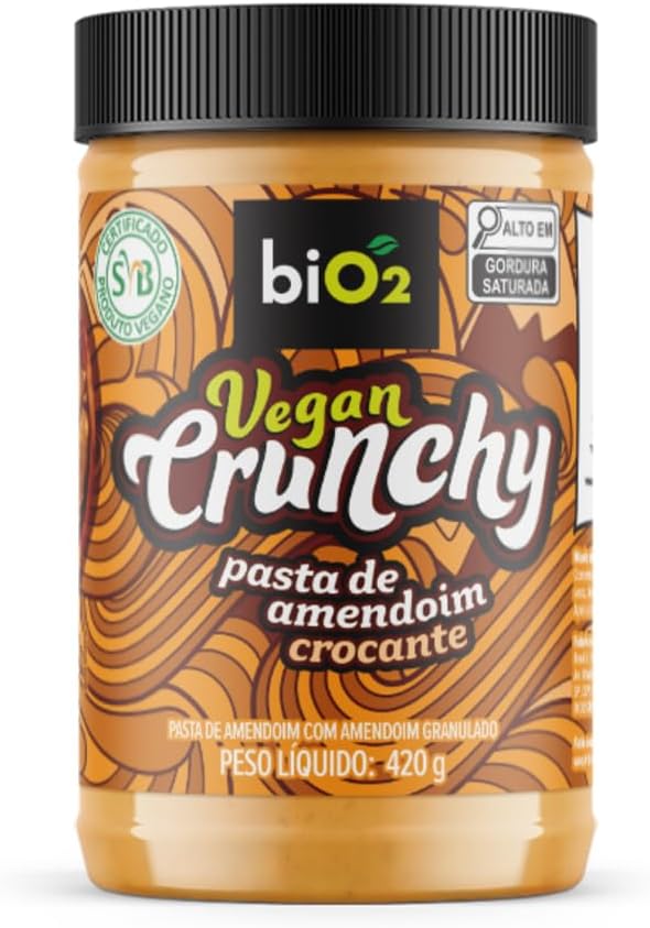 Pasta de Amendoim Crocante biO2 Vegan Crunchy 420g