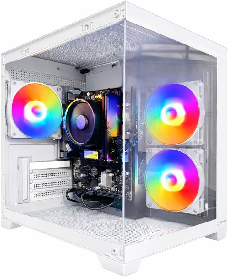 PC Gamer Aquário White: Processador Ryzen 5600GT e 16GB RAM