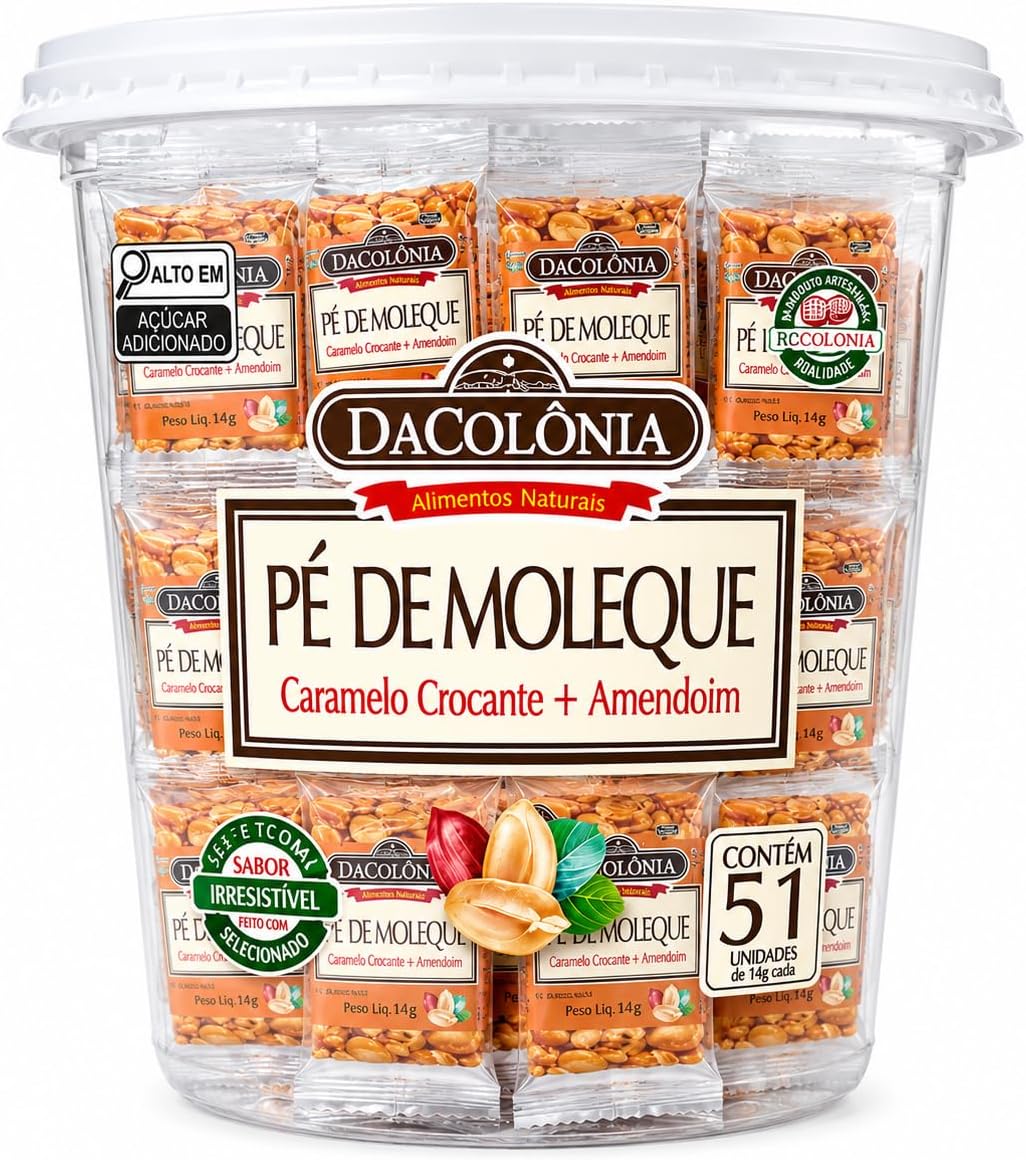Pé de Moleque DaColônia: O Snack Crocante em Formato Familiar