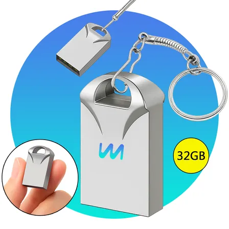 Pen Drive 32GB Mini Chaveiro de Metal Resistente Wmix