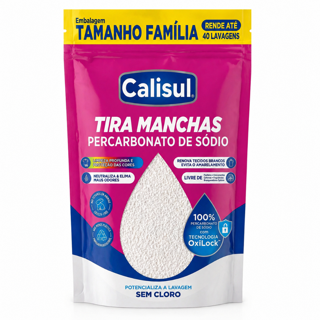 Percarbonato de Sódio 100% Puro Calisul Tira Manchas 1kg